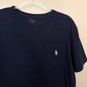 Polo Ralph Lauren Short Sleeve Pocket Tee - Heather Navy Blue - Small